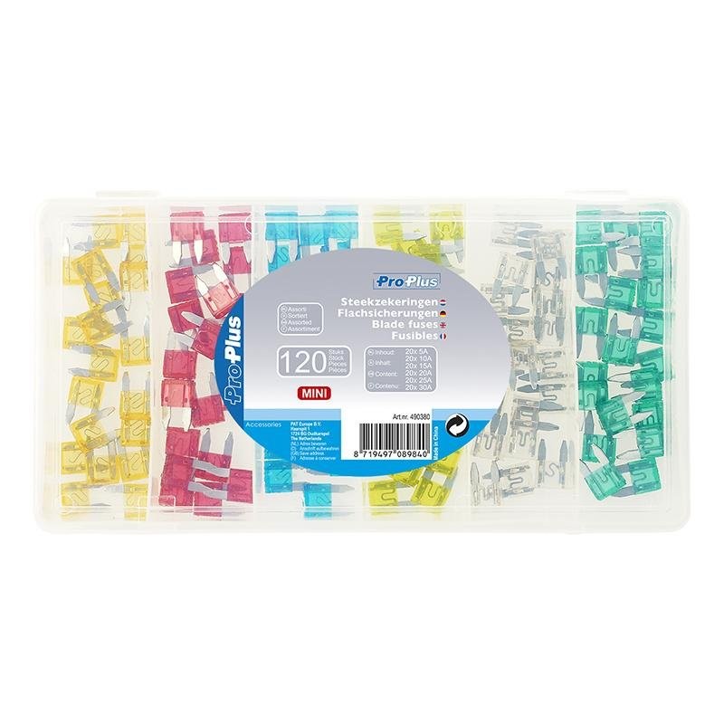 Fusibles mini assortiment 120 pièces en coffre plastique