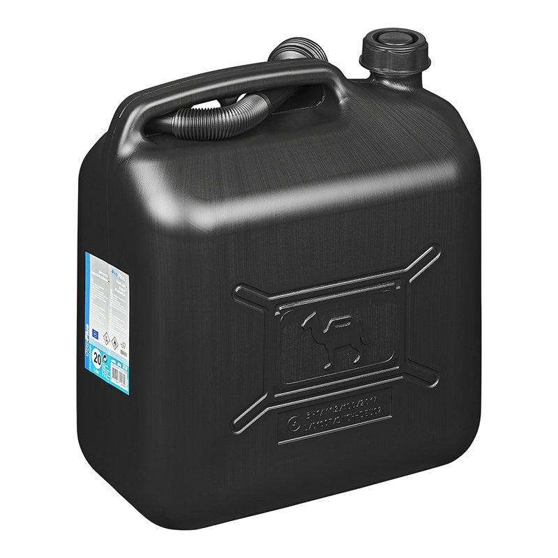 Jerrycan 20L plastique noir UN-approuvé