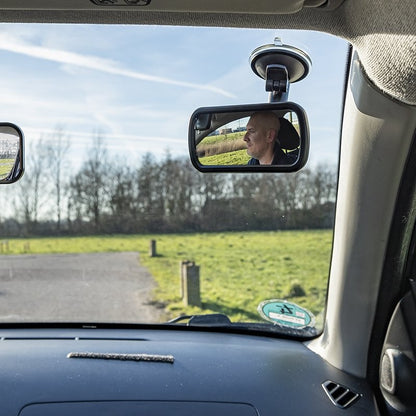 Rétroviseur panoramique à ventouse avec bras flexible de 4 cm