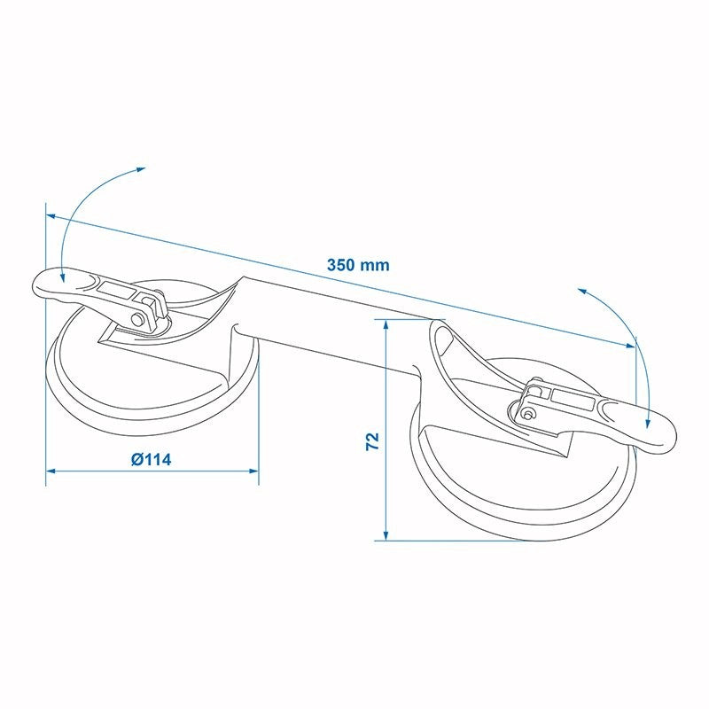 Ventouse plastique avec 2 têtes