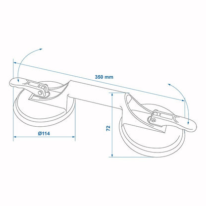 Ventouse plastique avec 2 têtes