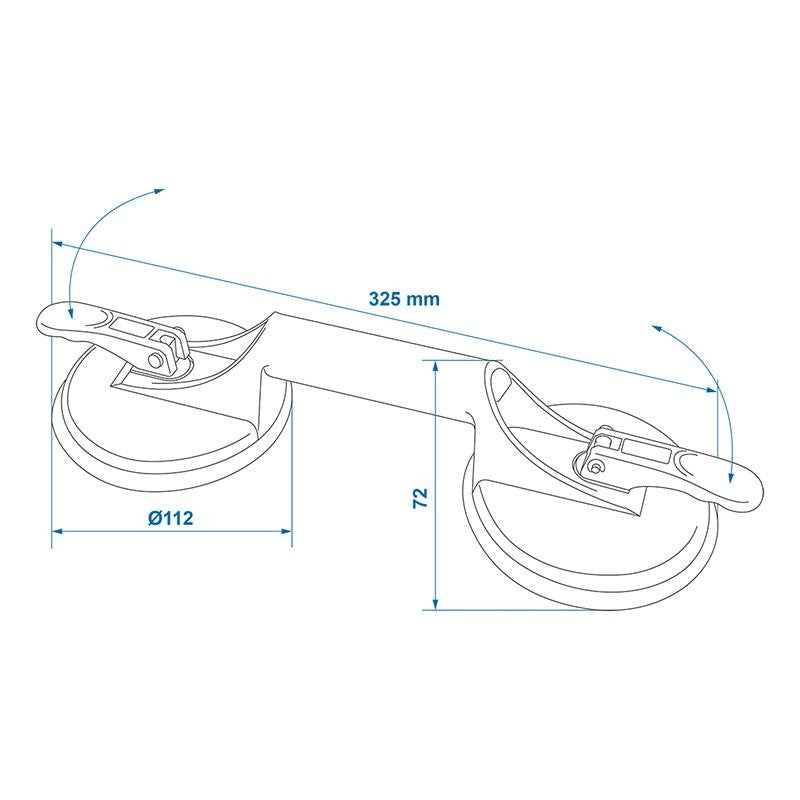 Ventouse aluminium avec 2 têtes