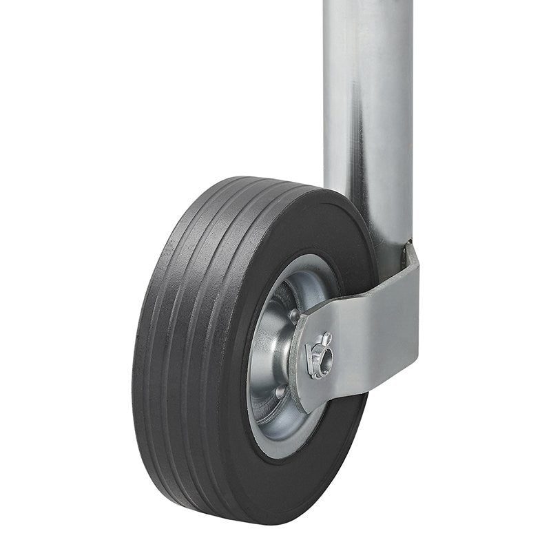 Roue jockey 60mm jante métal avec pneu caoutchouc 220x65mm