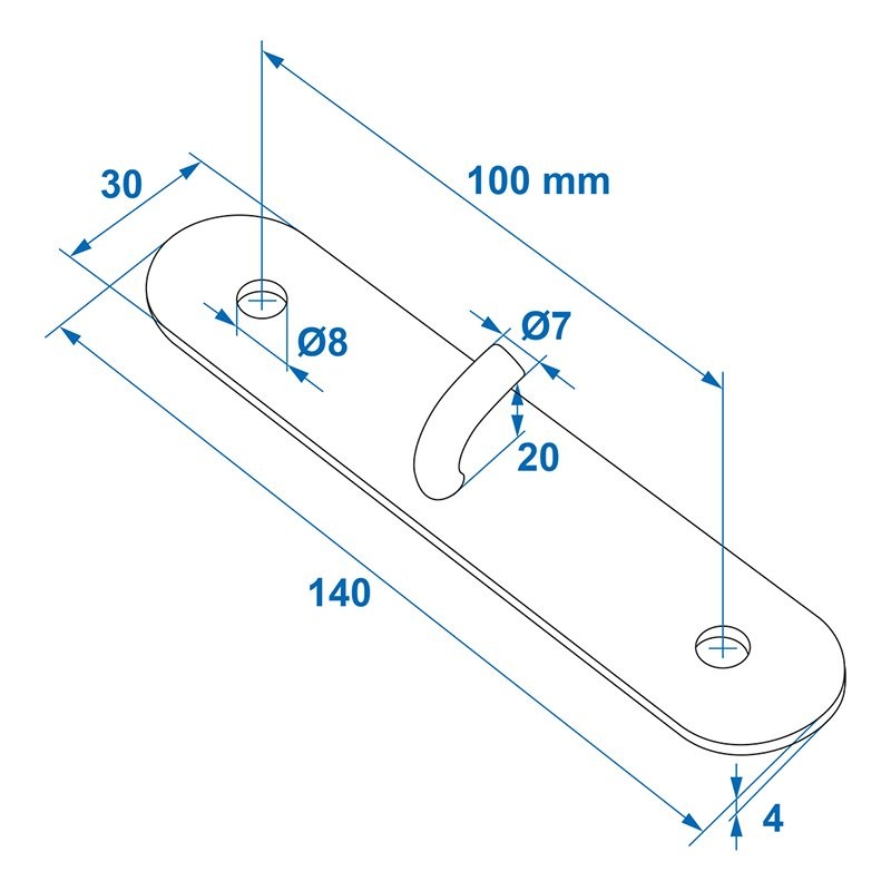 Gache pour fermeture rond