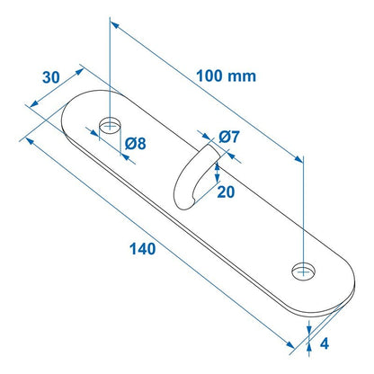 Gache pour fermeture rond