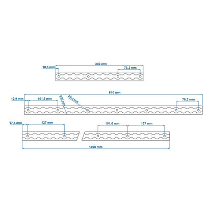 Rail d'arrimage aluminium 30cm