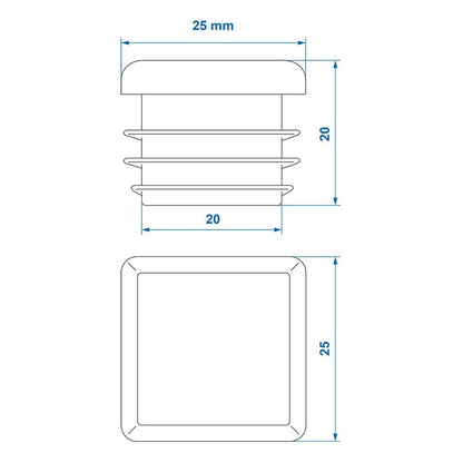 Embout 25x25mm