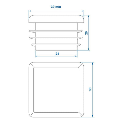 Embout 30x30mm