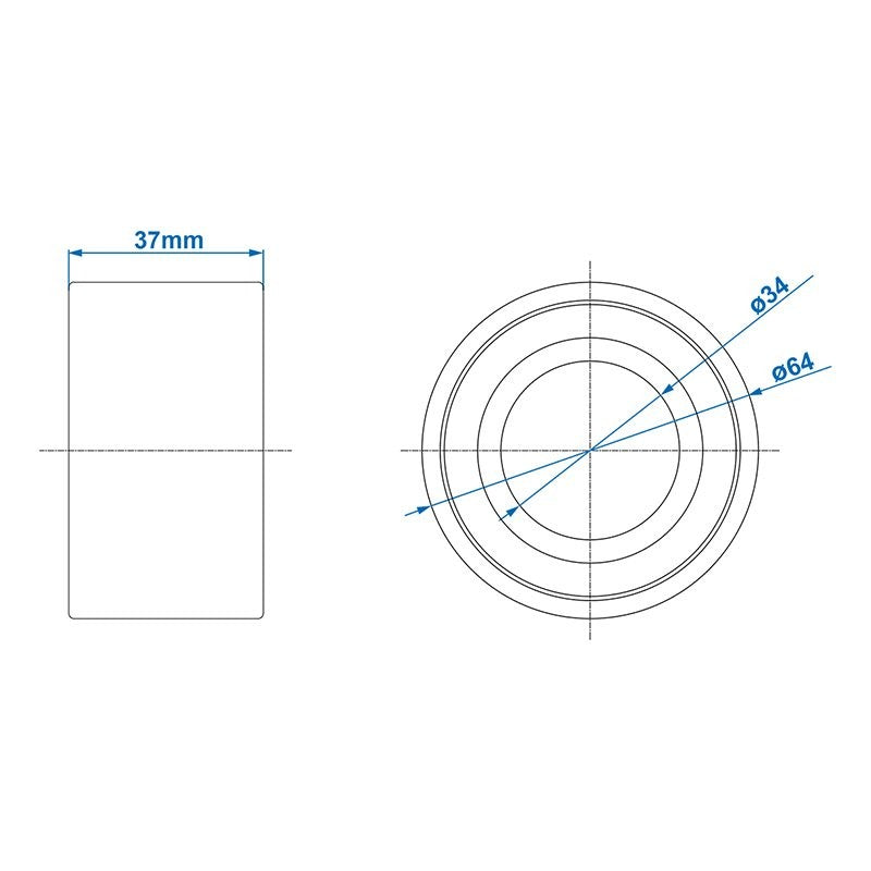 Roulement compact 34/64x37mm universel