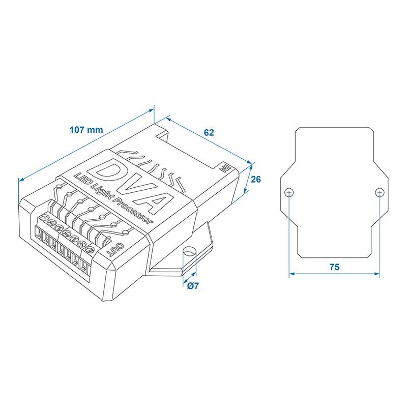 Processeur de LED 12V pour les remorques