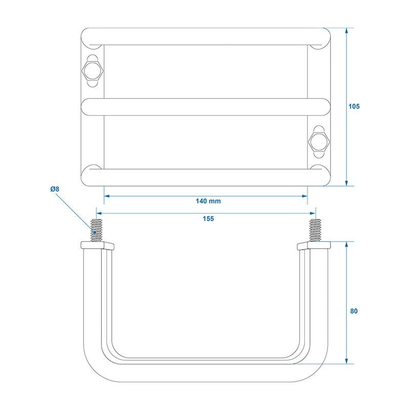 Grille de protection pour feu arrière 140x105x80mm