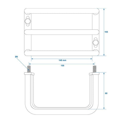 Grille de protection pour feu arrière 140x105x80mm