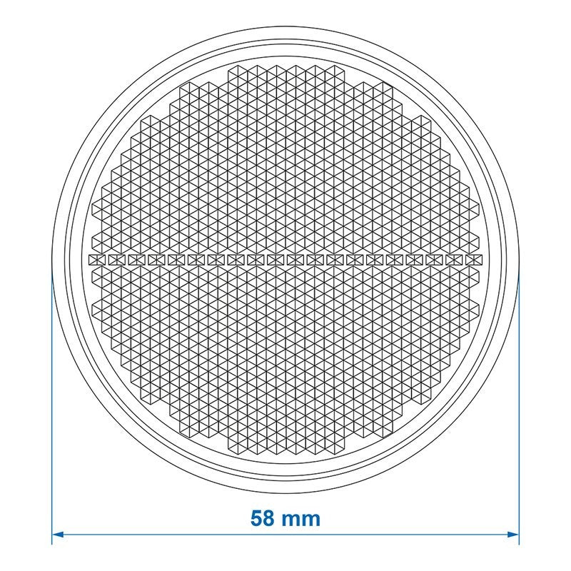 Réflecteur orange 58mm adhésif avec plaque de base