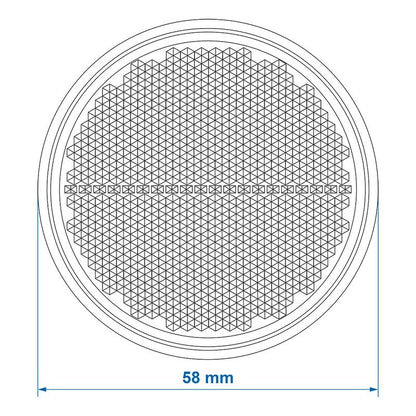 Réflecteur orange 58mm adhésif avec plaque de base