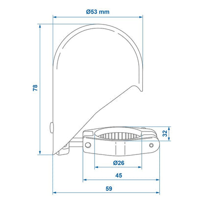 Cache rotule métal chromé pliable dans blister