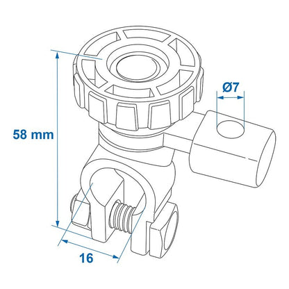 Cosse de connexion de batterie (-) avec coupe circuit ronde