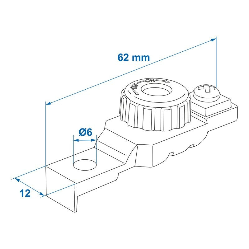 Cosse de connexion de batterie (-) avec coupe circuit pour la moto