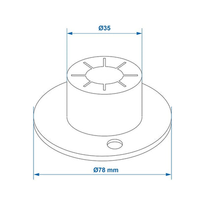 Pieds pour pieds de table / marche pied - jeu de 4 pièces