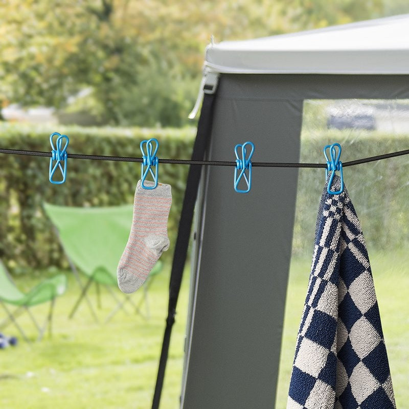 Corde à linge élastique pour 12 pinces à linge