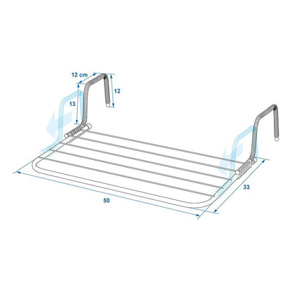 Séchoir à Linge avec longueur de la ligne 6x50cm