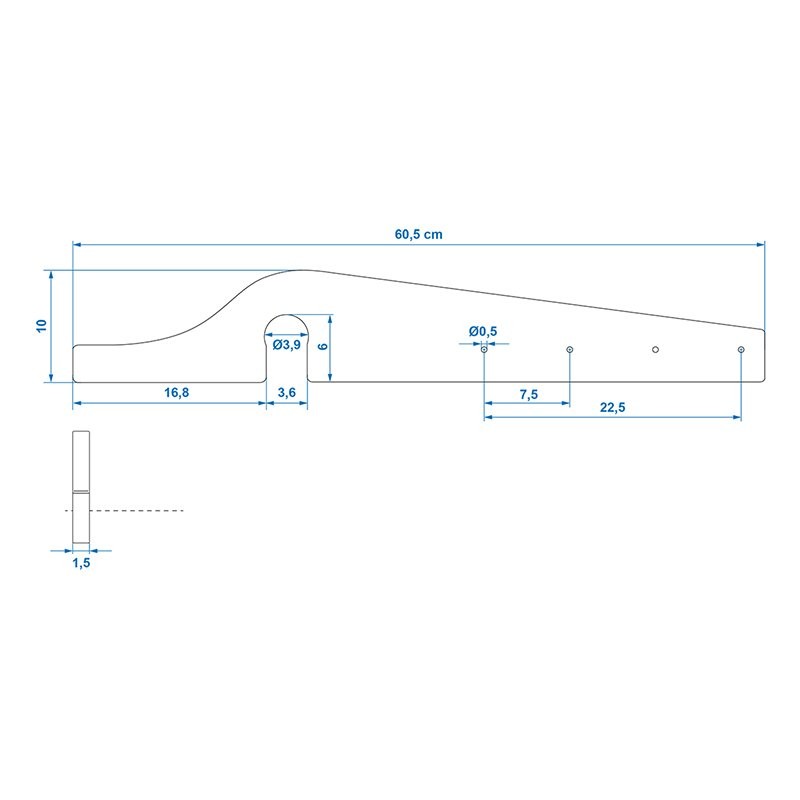 Supports corde à linge pour poignées de manoeuvre horizontales 3-pièces