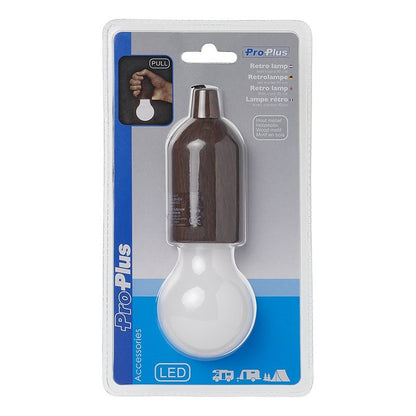 Lampe rétro motif en bois avec cordon 90cm