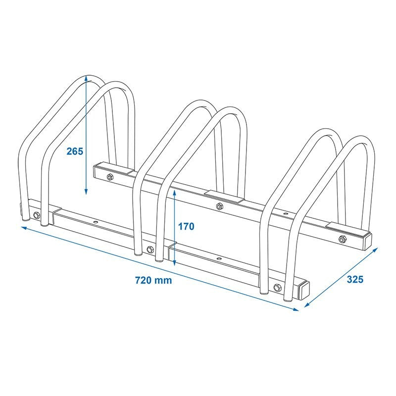 Râtelier support pour 3 vélos