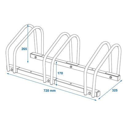 Râtelier support pour 3 vélos