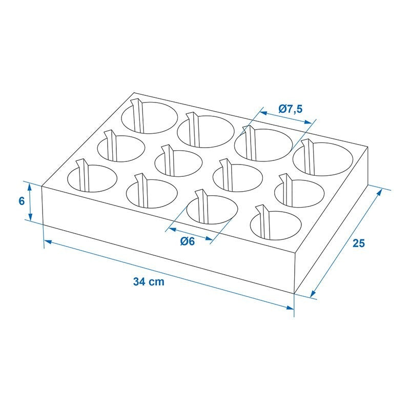 Porte-gobelet en mousse très dense pour le rangement de verres ou tasses