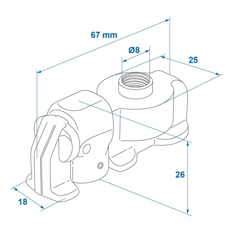 Pion d'ancrage double avec filetage