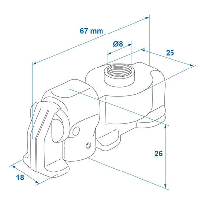 Pion d'ancrage double avec filetage