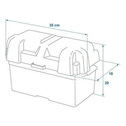 Boîte à batterie 35x18x20cm