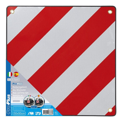 Panneau de signalisation aluminium 50x50cm pour Italie / Espagne 2 en 1