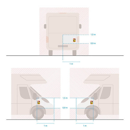 Sticker magnétique "Attention Angles Morts!" camping-car