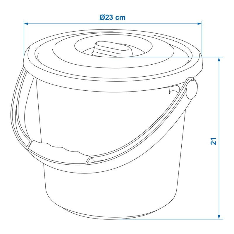 Seau avec couvercle 5L