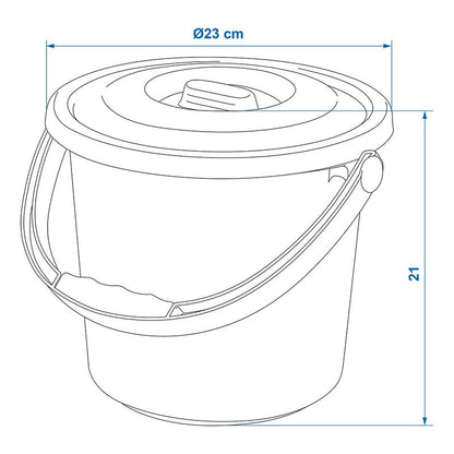 Seau avec couvercle 5L