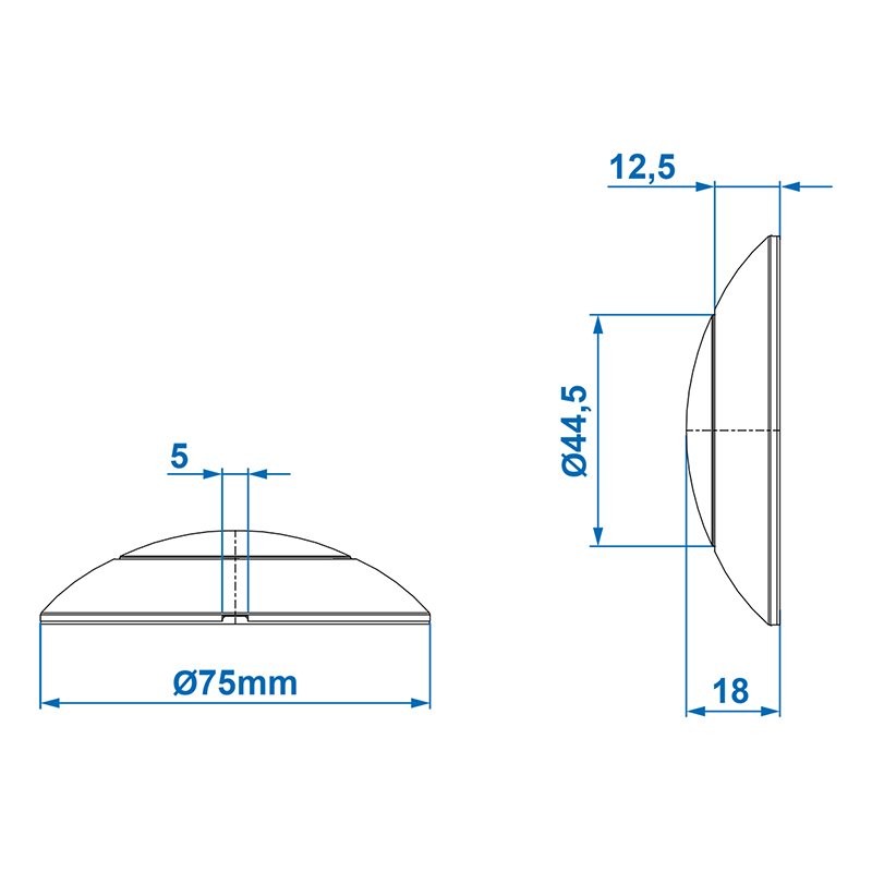 Plafonnier / luminaire de surface 12V 240lm Ø75x18mm