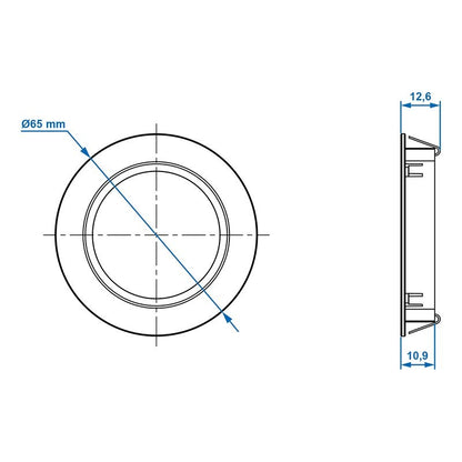 Spot encastrable 24-leds 12V 220lm Ø65x11mm