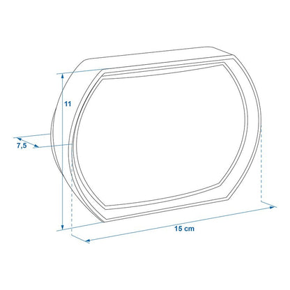 Rétroviseur d'angle mort XL modèle fixé