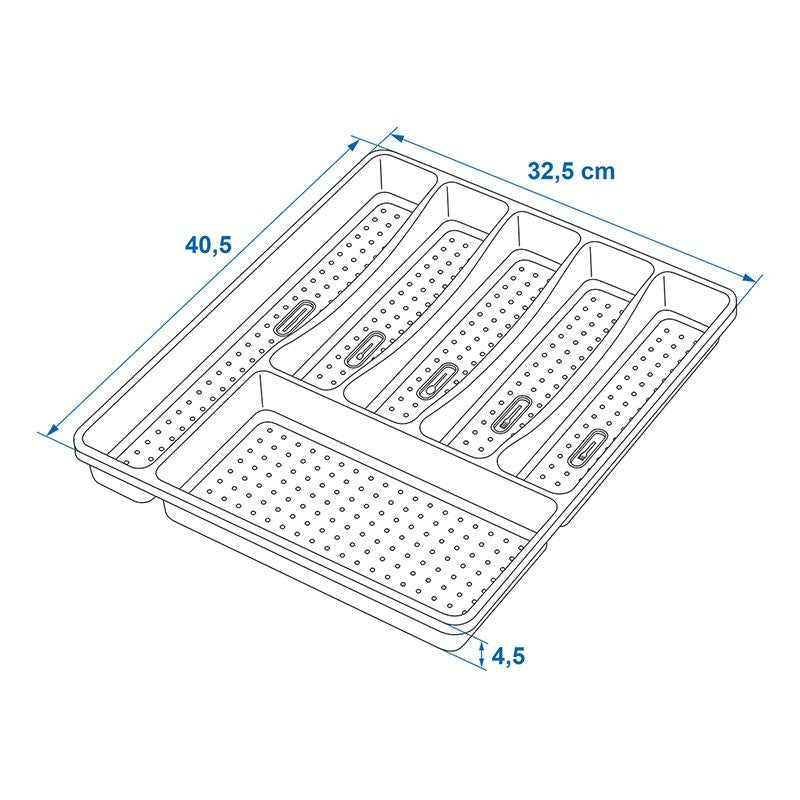 Range couverts 40,5 x 32,5 x 4,5 cm