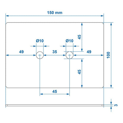 Contre plaque pour 342136 et 342133