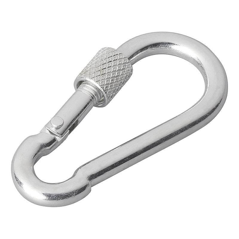 Mousqueton métal 6x60mm avec bouchon à vis verrouillage