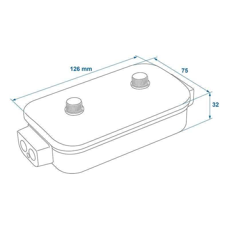 Boîte de dérivation plastique 8x4-pôles modèle 1