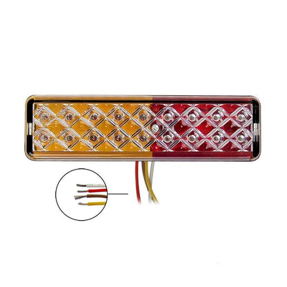 Feu arrière 12/24V 3 fonctions 135x38mm LED avec support noir