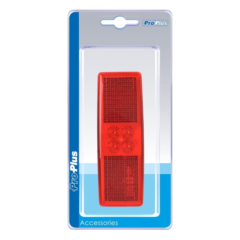 Feu de position arrière 12/24V rouge 110x40mm LED