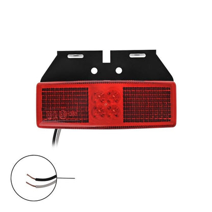 Feu de position arrière 12/24V rouge 110x40mm LED avec support