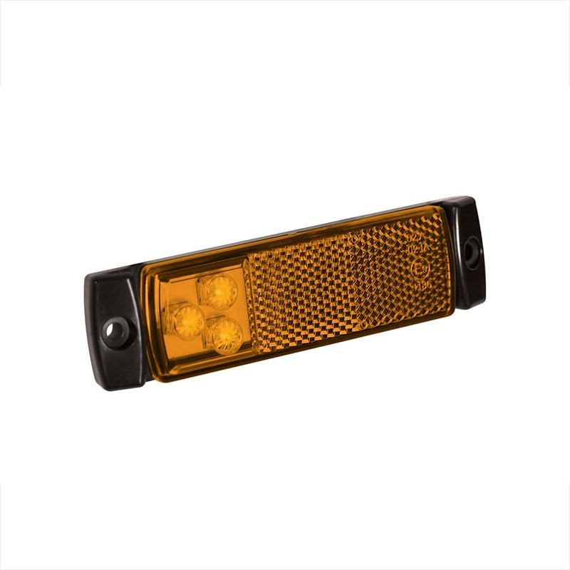 Feu de position latéral 12/24V orange 126x30mm LED