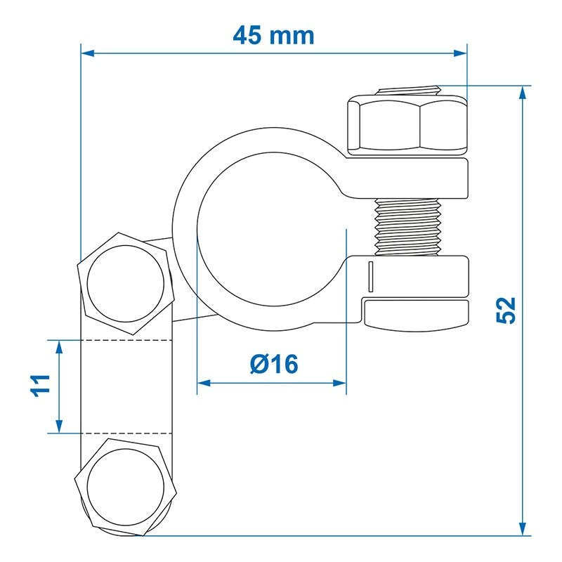 Cosse de connexion de batterie (-) standard