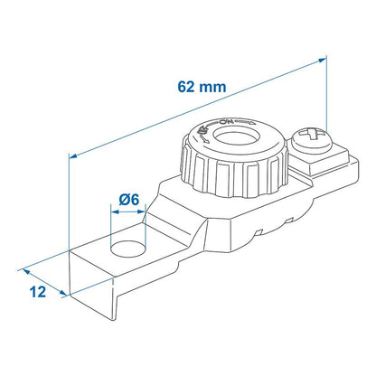 Cosse de connexion de batterie (-) avec coupe circuit pour la moto