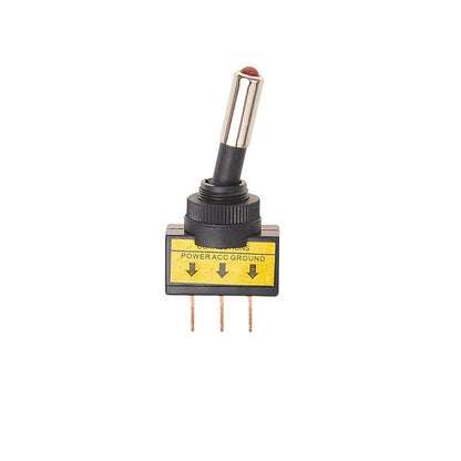 Interrupteur à levier LED rouge 12V-max. 20A